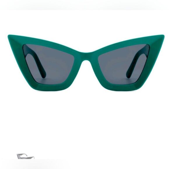 Green Retro Square High Point Vintage Sunglasses w/ case - Picture 2 of 3